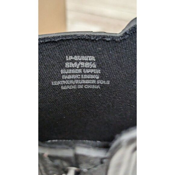 Lucky Brand Bunita Womens Size 8M Black Side Zip Round Toe Block Heel Rain Boots - Picture 10 of 11